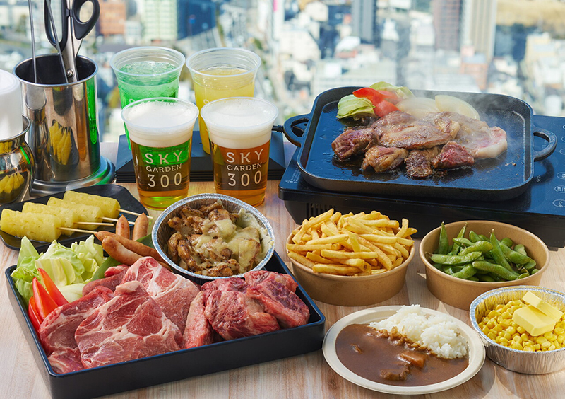あべのハルカス58階・天空庭園で楽しむ「食べるで↑BBQ」4月24日(木)スタート！